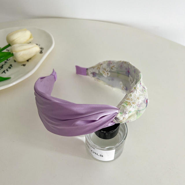 Korean fashion floral knotted headband