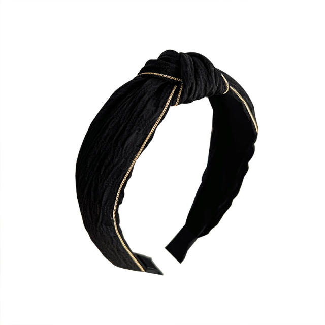Korean fashion easy match plain color knotted headband