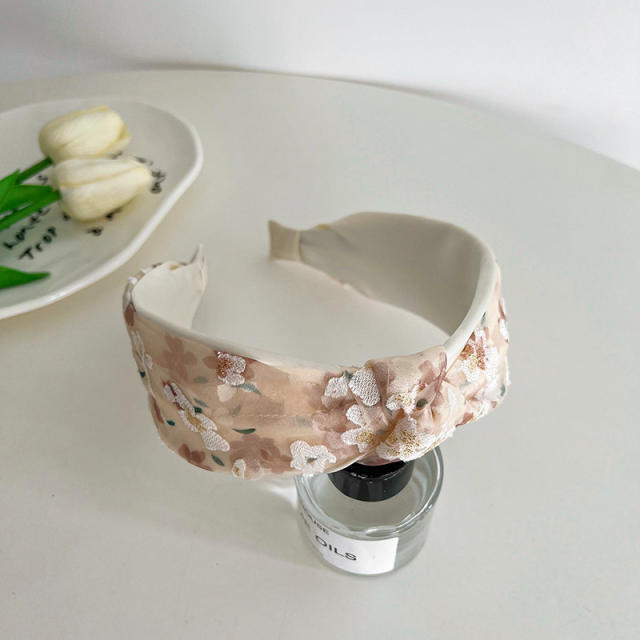 Korean fashion floral knotted headband