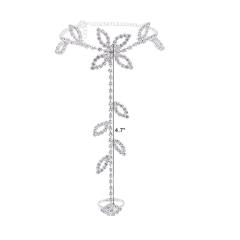 Personality beach trend diamond leaf anklet(1pcs)