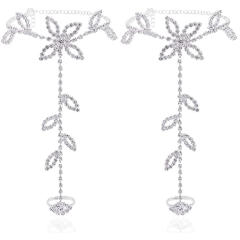 Personality beach trend diamond leaf anklet(1pcs)
