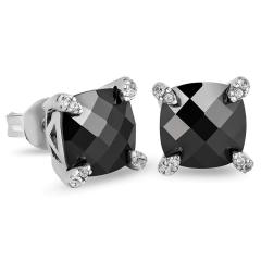 8mm hiphop colorful cubic zircon ear studs for men