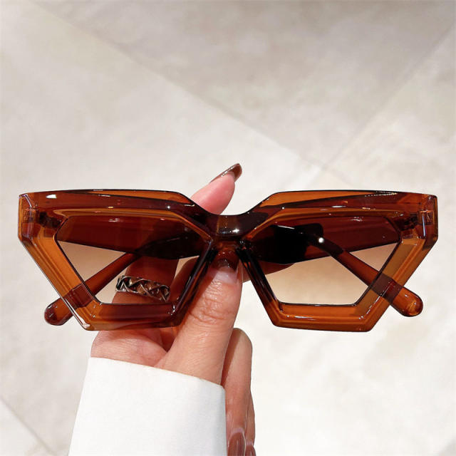Vintage irregular shape frame sunglasses