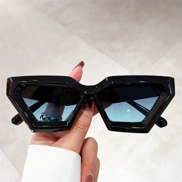 Vintage irregular shape frame sunglasses