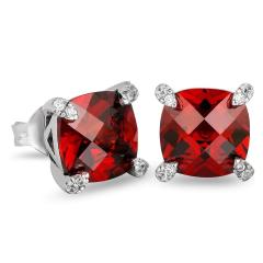 8mm hiphop colorful cubic zircon ear studs for men