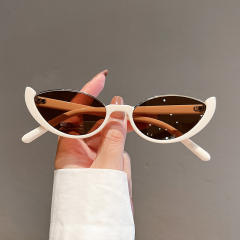 Y2K personlaity half frame cat eye shape sunglasses