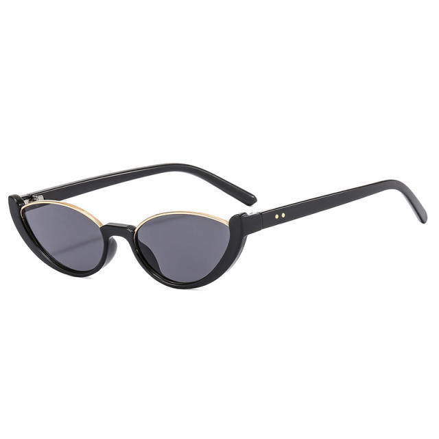 Y2K personlaity half frame cat eye shape sunglasses