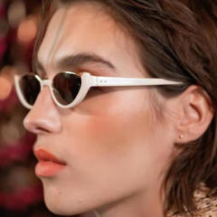 Y2K personlaity half frame cat eye shape sunglasses