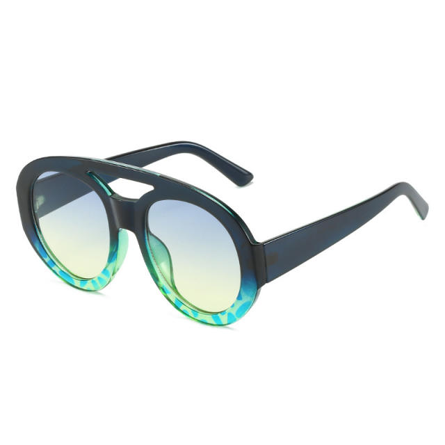 Vintage personality round shape sunglasses