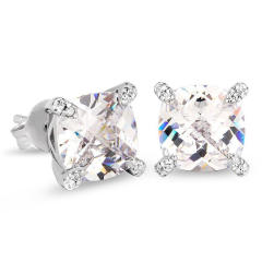8mm hiphop colorful cubic zircon ear studs for men