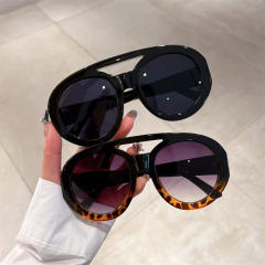Vintage personality round shape sunglasses