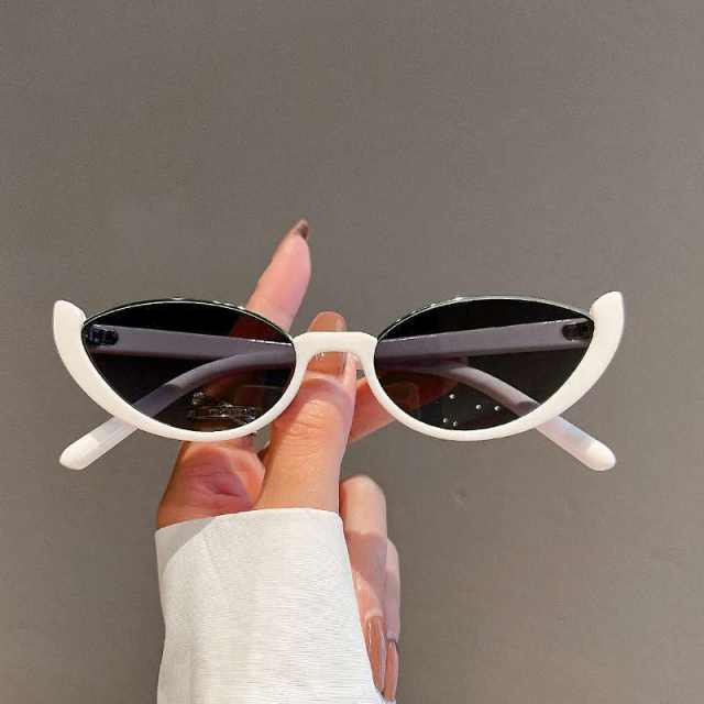 Y2K personlaity half frame cat eye shape sunglasses