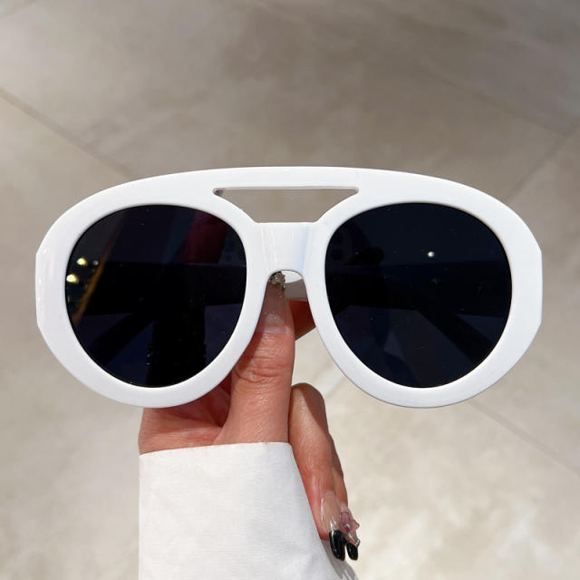 Vintage personality round shape sunglasses