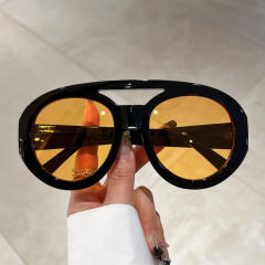 Vintage personality round shape sunglasses
