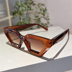 Vintage irregular shape frame sunglasses