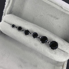 Classic black color cubic zircon copper studs earrings