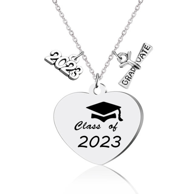 2023 graduation season gift stainless steel necklace