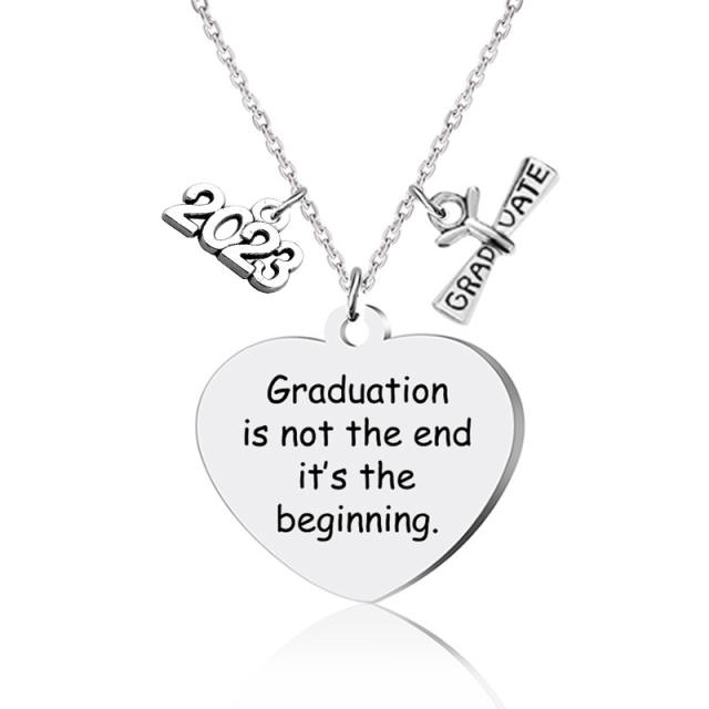 2023 graduation season gift stainless steel necklace
