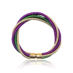 Carnival three color twisted line Magnetic attraction bangle