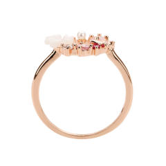 Creative korean fashion shell flower copper finger rings
