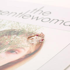 Creative korean fashion shell flower copper finger rings