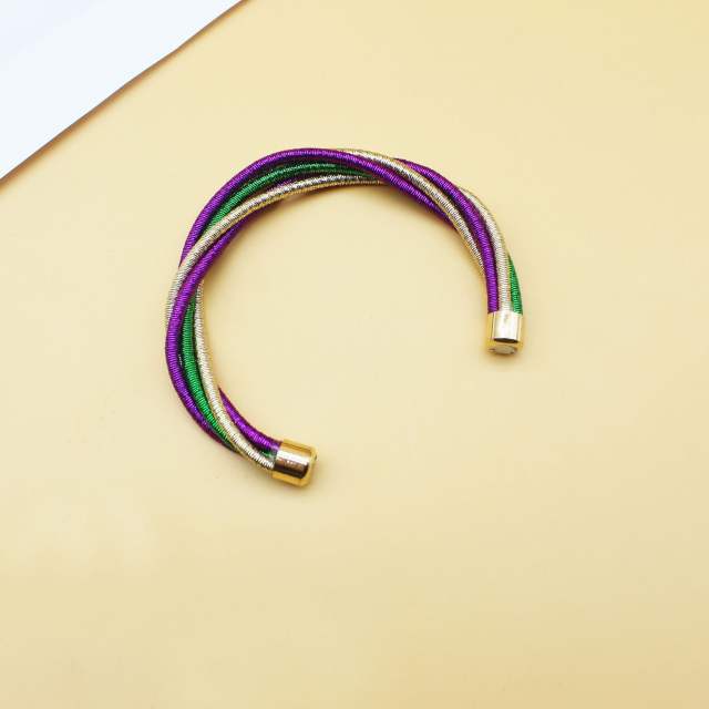Carnival three color twisted line Magnetic attraction bangle