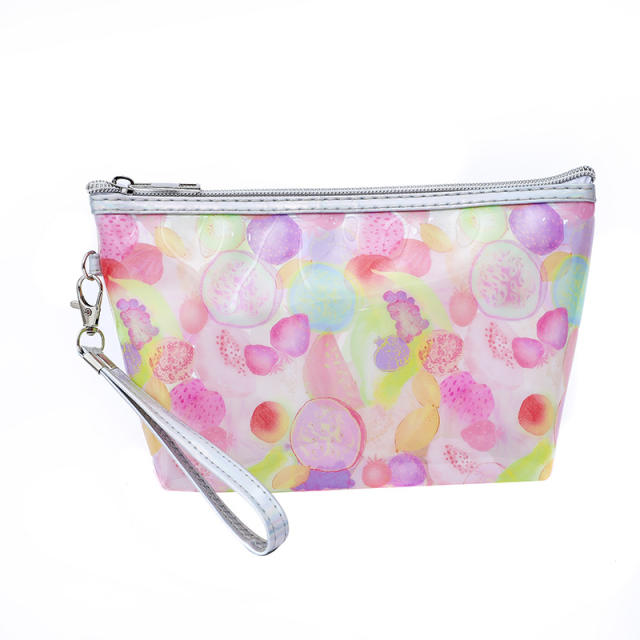 INS trend color printing butterfly clear cosmetic bag wash bag
