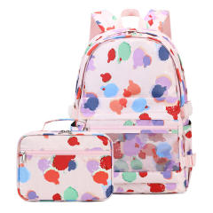 Fashionable pattern school bag lunch bag set