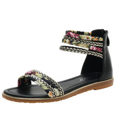 Casual floral pattern flat gladiator sandals