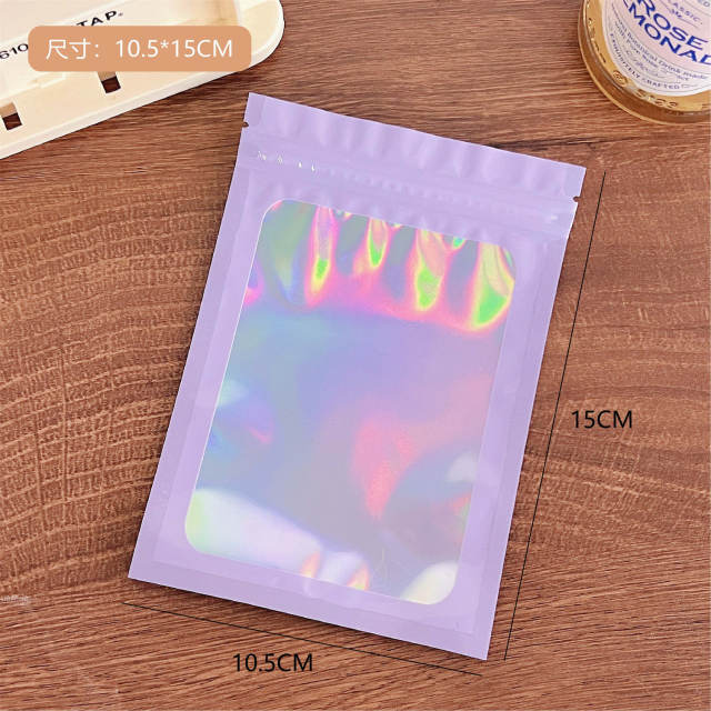 Hot sale laser Macaroon color plastic bag