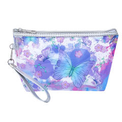 INS trend color printing butterfly clear cosmetic bag wash bag