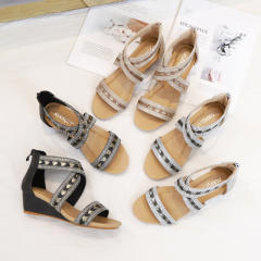 Vintage wedge gladiator sandals for summer