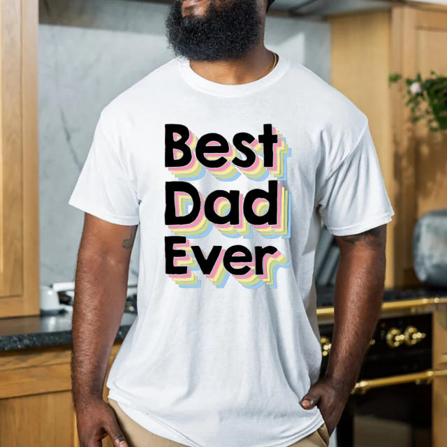 Father's day graphic letter t shirt