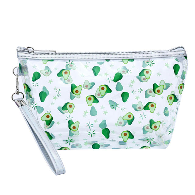 INS trend color printing butterfly clear cosmetic bag wash bag