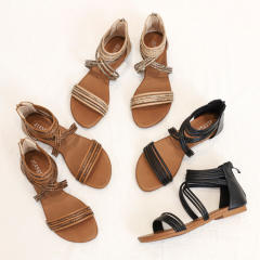 Summer vintage flat gladiator sandals