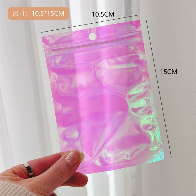Hot sale laser Macaroon color plastic bag