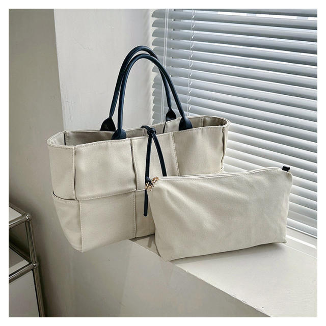 Fashionable plain color canvas tote bag