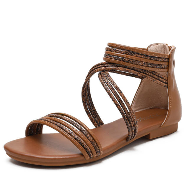 Summer vintage flat gladiator sandals