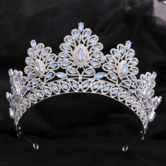 Baroque trend color tear drop crystal crown