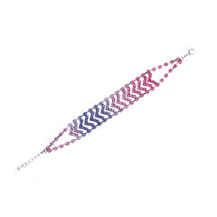 Delicate color rhinestone Gradient diamond bracelet