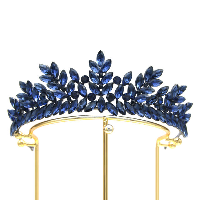 Baroque new design color crystal crown