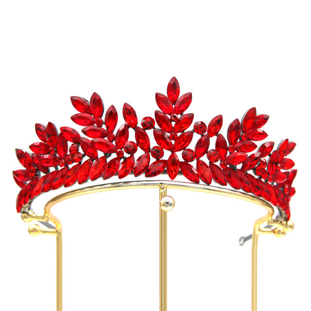 Baroque new design color crystal crown