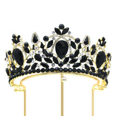 Luxury colorful crystal baroque crown