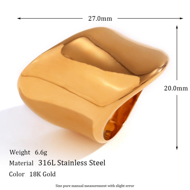 18KG chunky stainless steel rings
