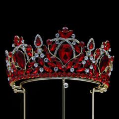 Luxury colorful crystal baroque crown