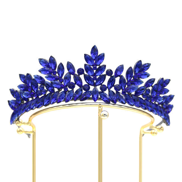 Baroque new design color crystal crown