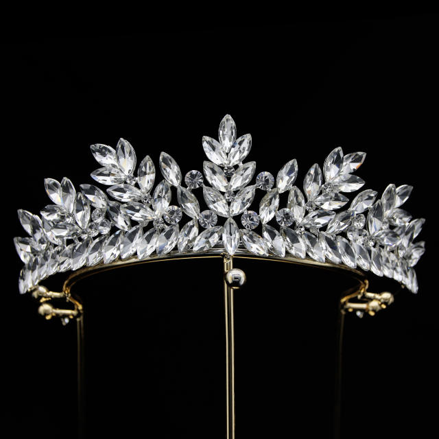 Baroque new design color crystal crown