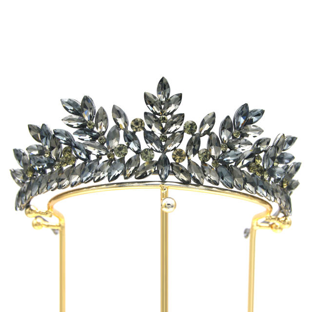 Baroque new design color crystal crown