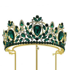 Luxury colorful crystal baroque crown