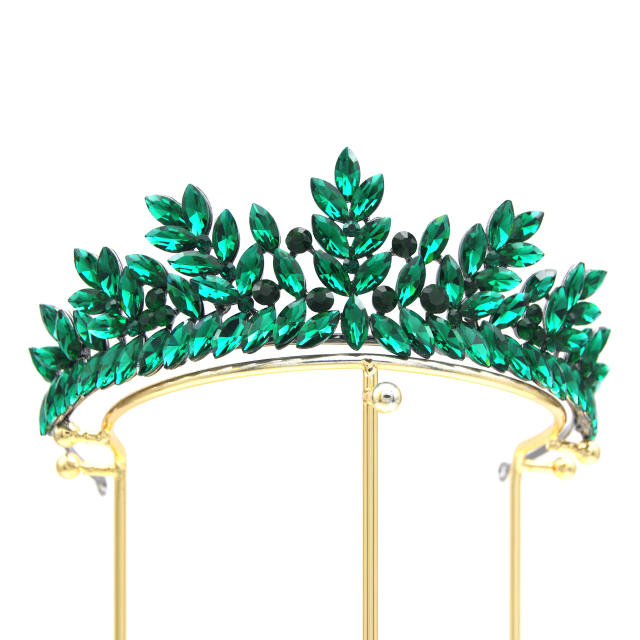 Baroque new design color crystal crown